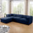 L-Shaped Upholstered Modular Sectional With Storage Ottoman-1450046616