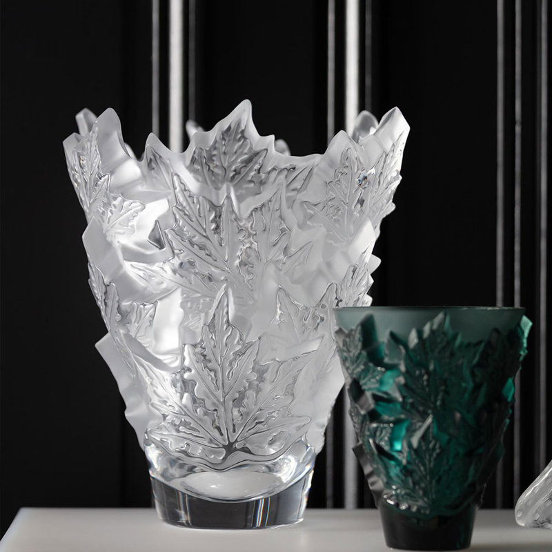 Champs-Élysées Handmade Crystal Table Vase, Clear