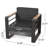 Dempsey Ravishing Club Chair - Aluminum Frame, Water- Seating, Slat Appeal Rust- Water-, Open , 27.3"D