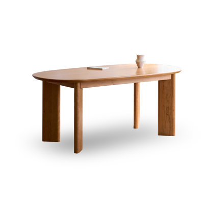 Table de salle à manger en bois de cerisier ovale