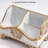 Retro European Style Golden 3 Compartment Remote Control Storage Box Desktop Storage Box