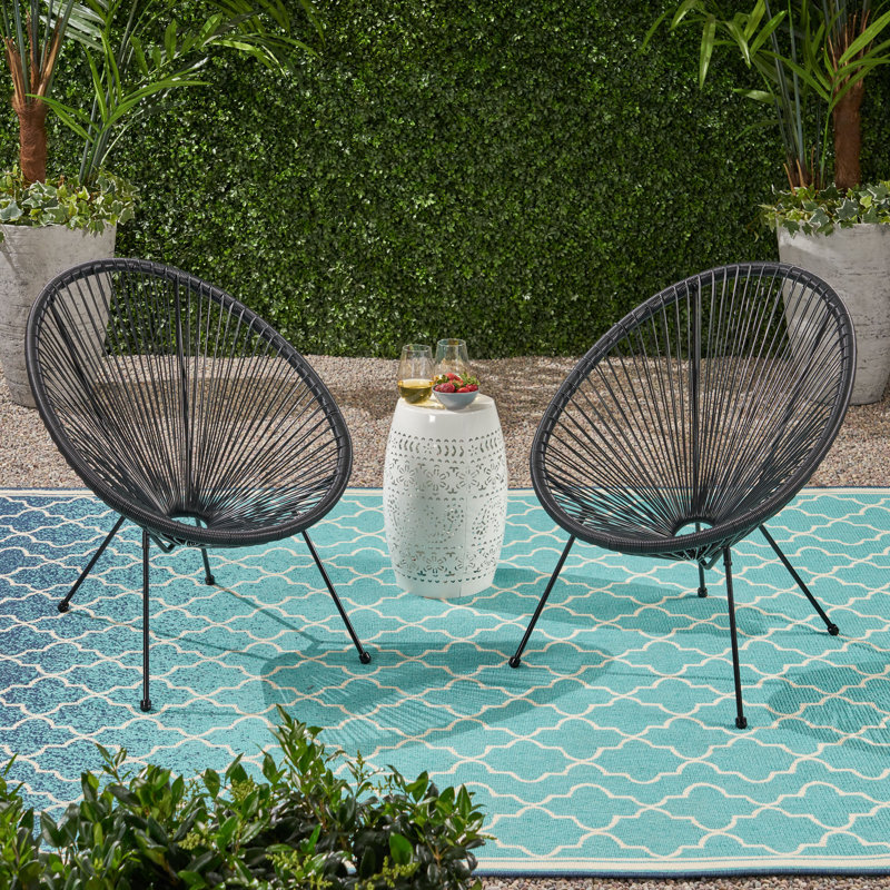 Outdoor Hammock Weave Patio Chair, Black