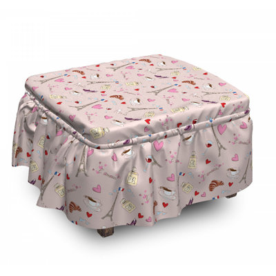 Box Cushion Ottoman Slipcover