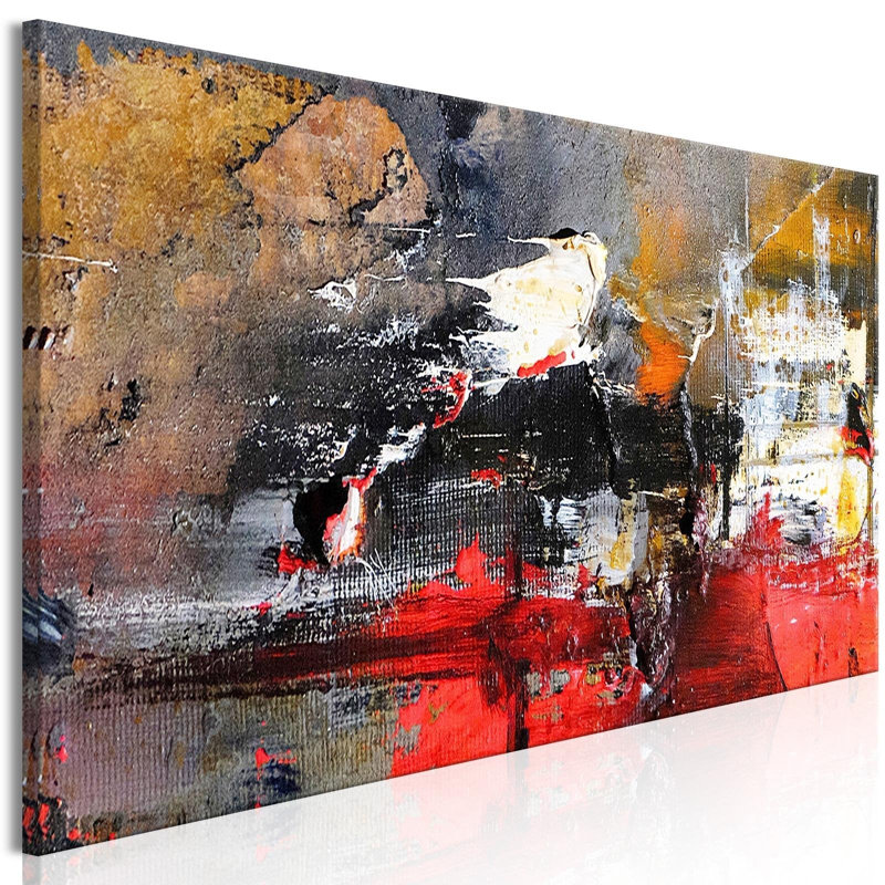 Fiery Rush - peinture sur toile tendue, H 16 po x l 47 po