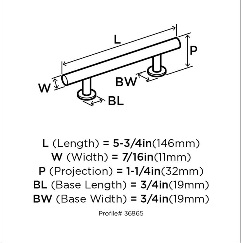 Radius Bar Pull, 5.0625", Golden Champagne