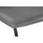 Siège de bureau moderne, aspect cuir gris, base robuste en métal noir