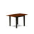 3 Piece Dining Table Set for Small Spaces Contains a Rectangle Dining Room Table with Dropleaf and 2 Wood Seat Chairs, Black & Cherry-121015830-121015828-132626102