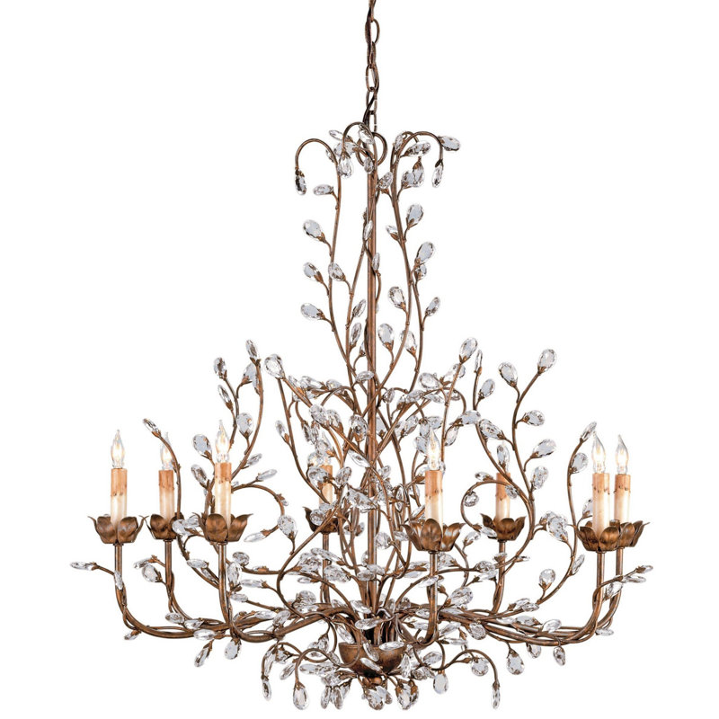Lustre classique / traditionnel à 8 lumières en cristal Crystal Bud, Cupertino