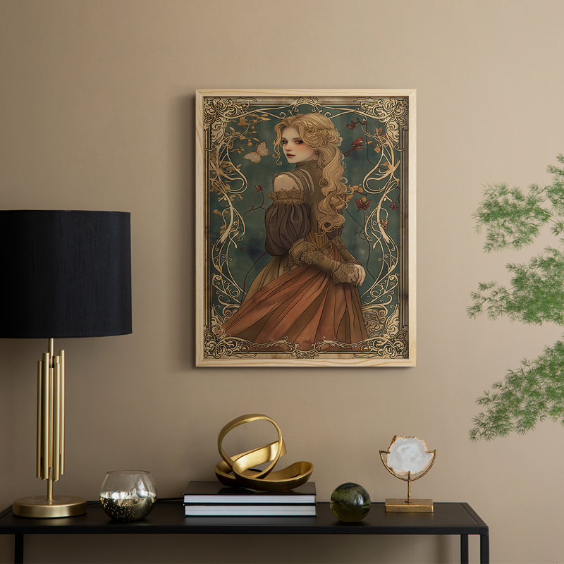 Reproduction encadrée WOMEN Series CCCCXXIX - bois massif, H 15 po x l 12 po