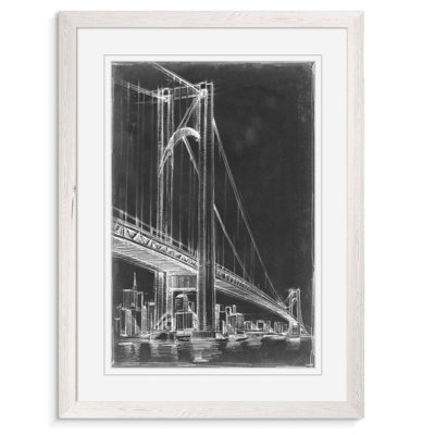 « suspension bridge blueprint i » par paul cezanne-image-cadre de dessin