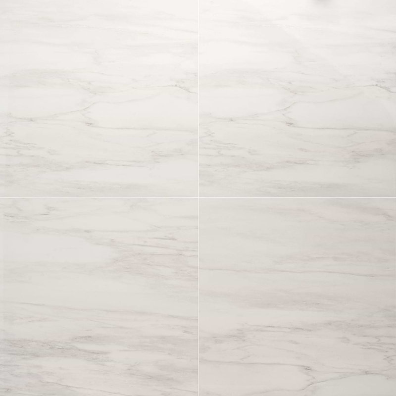 Dreamstone 24X24 Polished Porcelain Tile, Dolomite Snow Polished