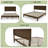 Solid Wood Platform Bed Frame, King Bed Frame With Headboard Included-119619087
