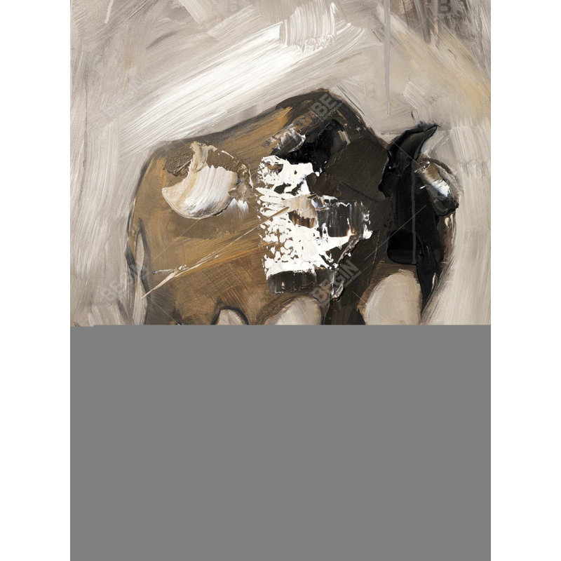 Polyester Sateen Duvet Cover, White Abstract Buffalo