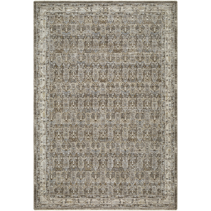 Moroccan Area Rug, Rectangle 200 x 290 cm, Taupe/Brown/Grey
