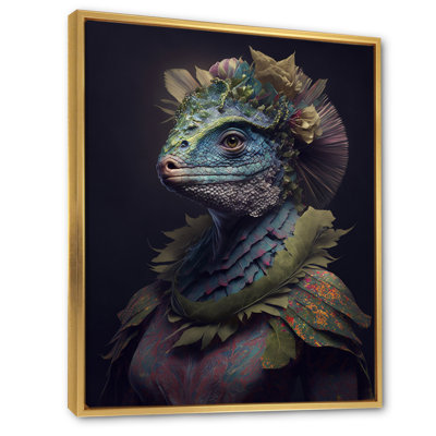 " Blue Dino Wearing Reptile Suit "