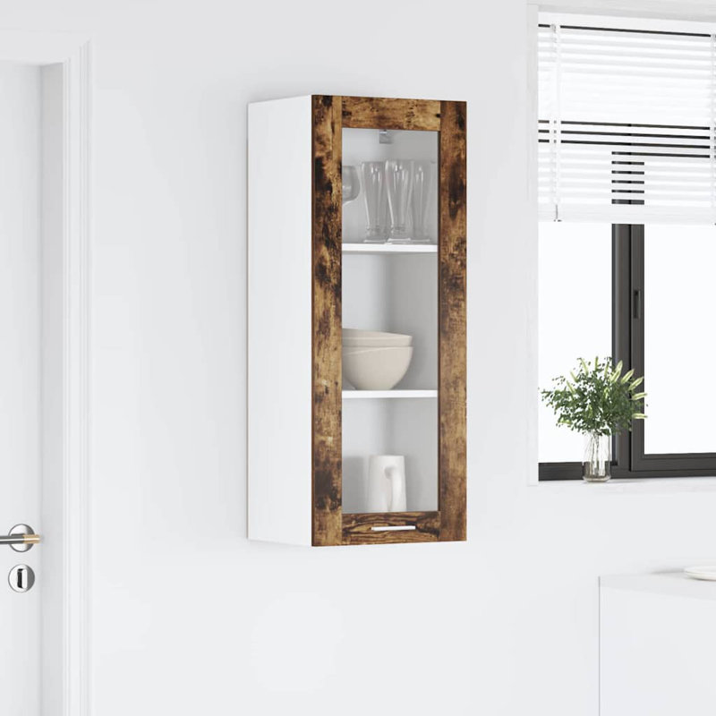 Vidaxl Hanging Cabinet With Storage Riga Smoked Oak 40 X 31 X 100 Cm, Smoked Oak
