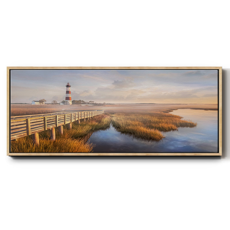 Private Path II- Framed Canvas, 20" H x 50" W