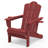 Wolak HDPE Folding Adirondack Chair With Dual Cup Holder-1671331621
