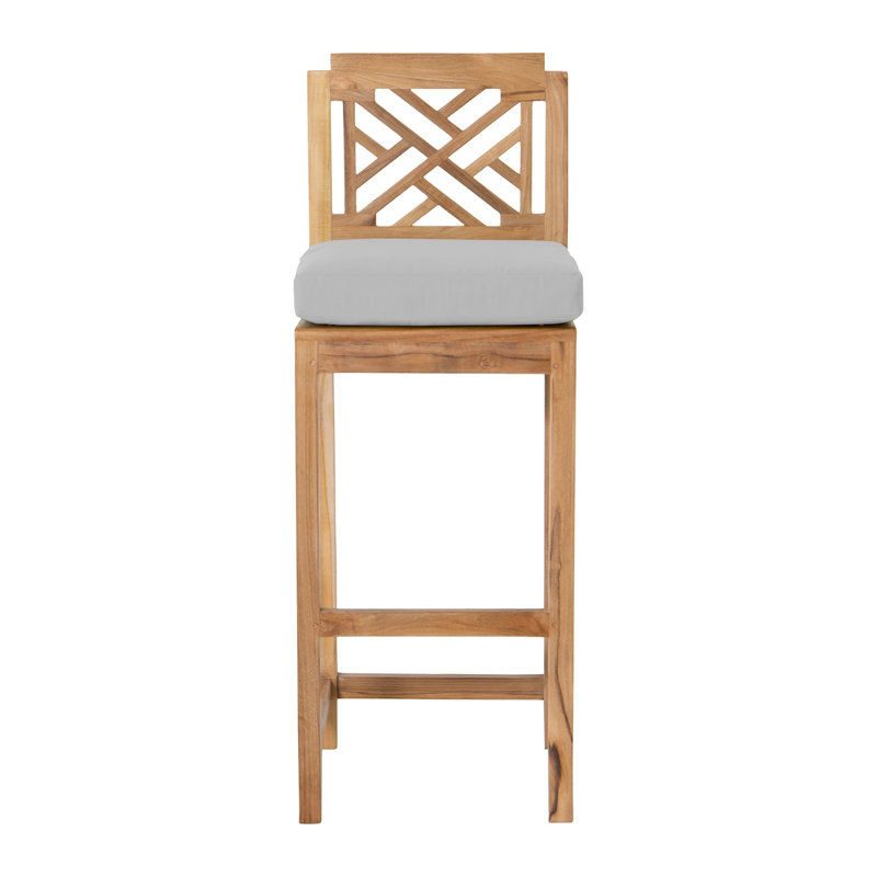 Monterey Teak Bar Set with Stools, Natural