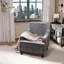 Fauteuil d'appoint en chenille, fauteuil de lecture rembourré-857525344