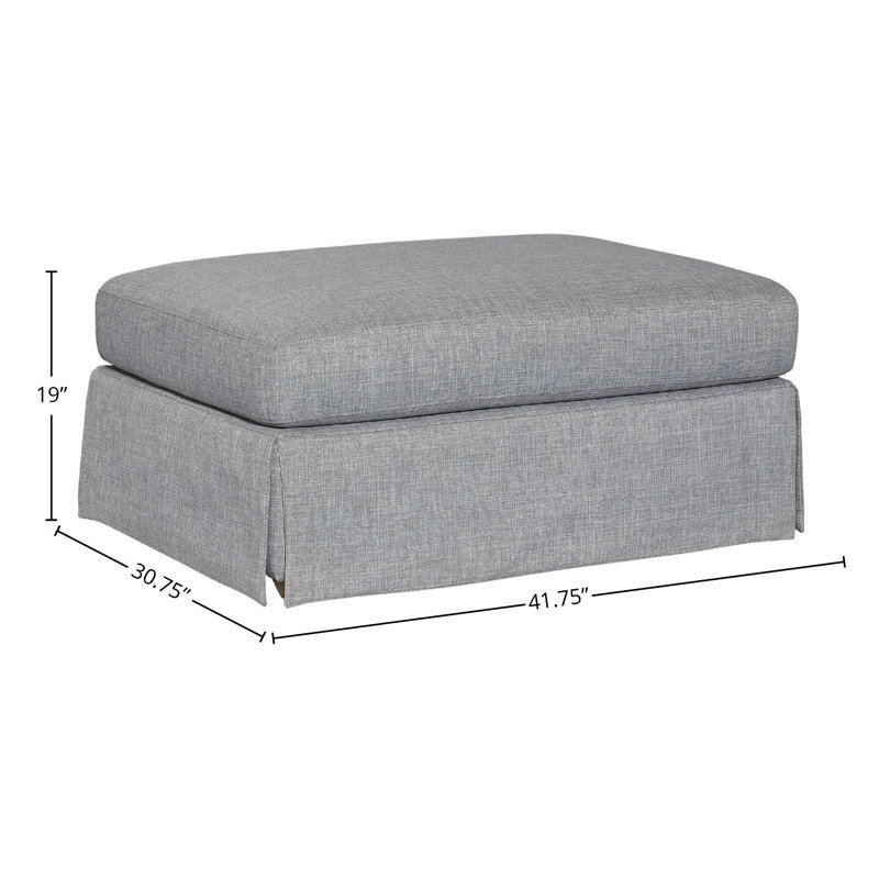 Haley Upholstered Ottoman, Gray
