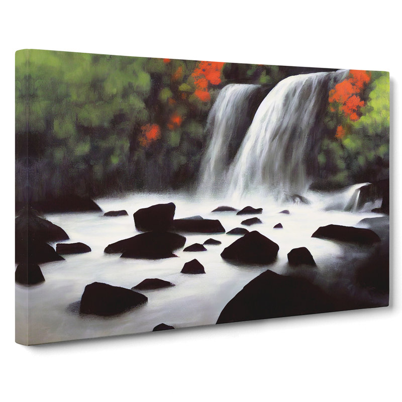 Mysterious Waterfall - Wrapped Canvas, 35cm H x 50cm W x 3cm D