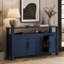 Buffet industriel en bois avec de multiples espaces de rangement et une construction robuste-125148006