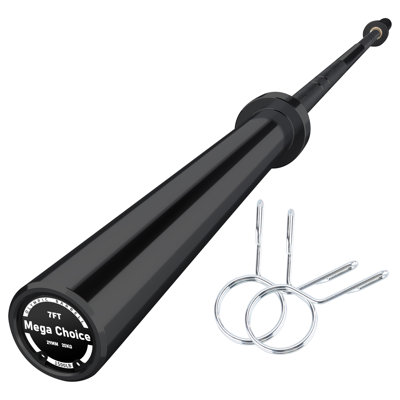 7FT Olympic Barbell, 1500lbs Capacity Weight Bar For Weightlifting and Powerlifting 45lb, Weight Bar Fit 2” Standard Weights