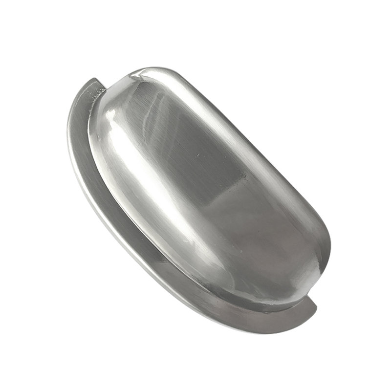 Oversized 3 7/16 Length Oval Knob Multipack, Silver