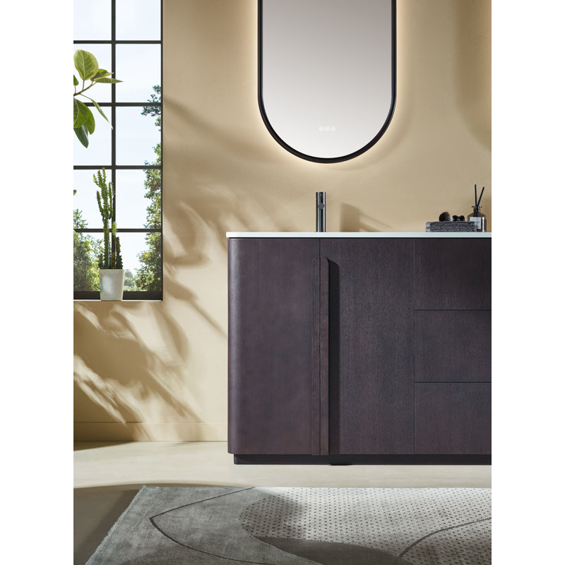 Parma 72" W Double Vanity, Espresso Oak