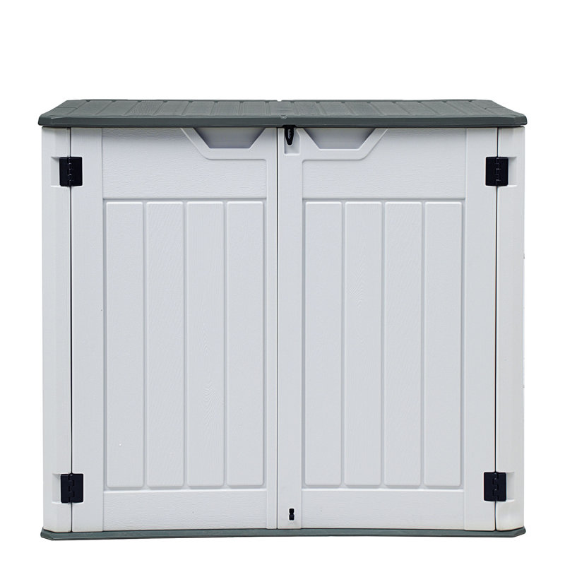 4.5 ft. W x 2.8 ft. D Resin Horizontal Storage Shed, Off-White