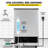 VEVOR 110 Lb. Daily Production Cube Clear Ice Freestanding Ice Maker