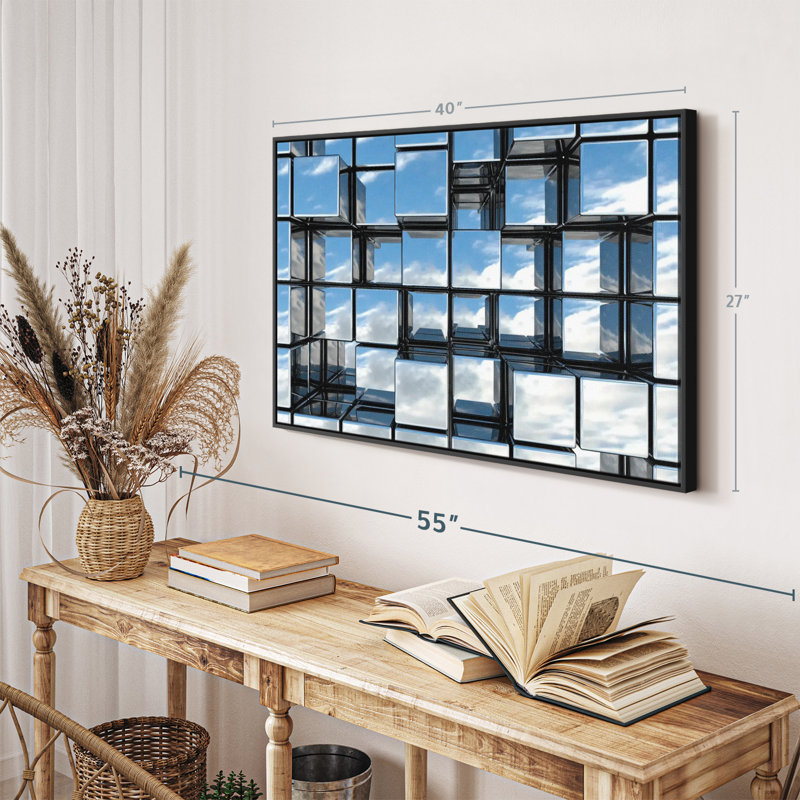 Abstract Square Mirrors Canvas Print, 27" H x 40" W