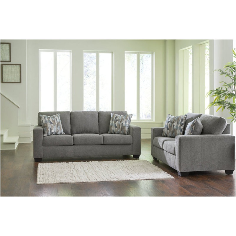 Baptistin 2 - Piece Living Room Set, Grey Fabric