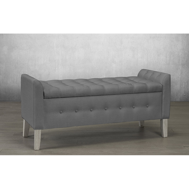 Banc en faux cuir storage Painesville, Frêne