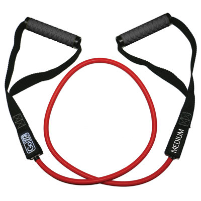 Puissance professionnelle de 30 lb Gofit® Tube de résistance avec poignées (rouge)