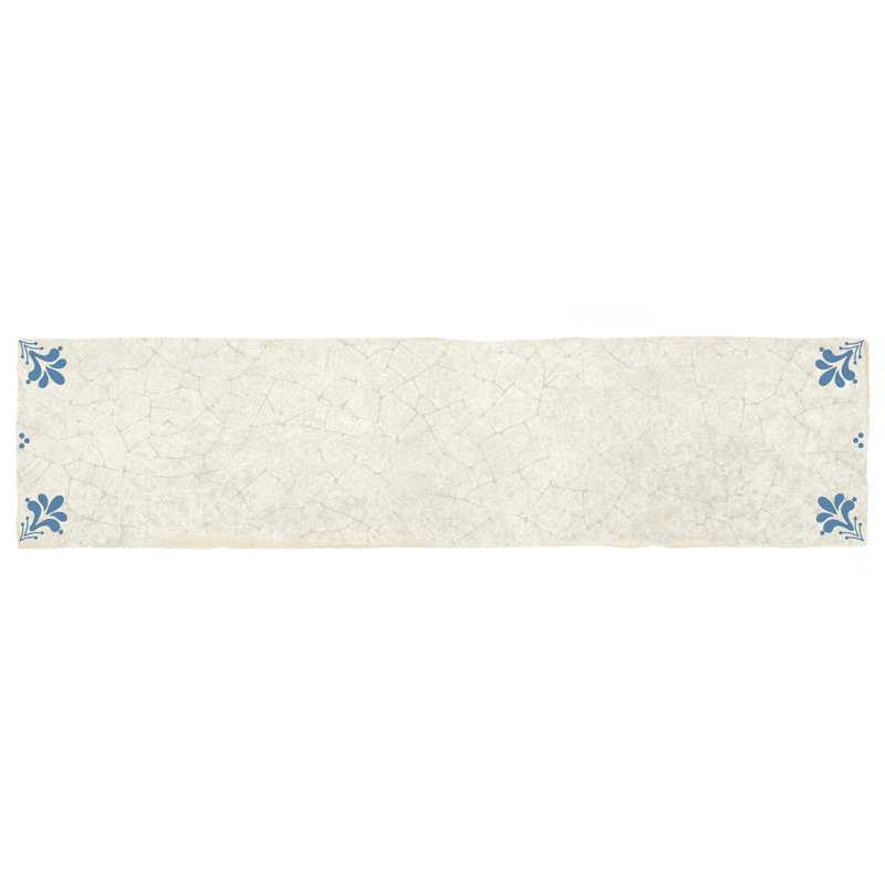 Crackle 2-7/8 In. X 11-7/8 In. Ceramic Wall Tile, Beige/Blue