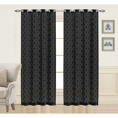 Clarinda Semi Sheer Curtain Single Panel
