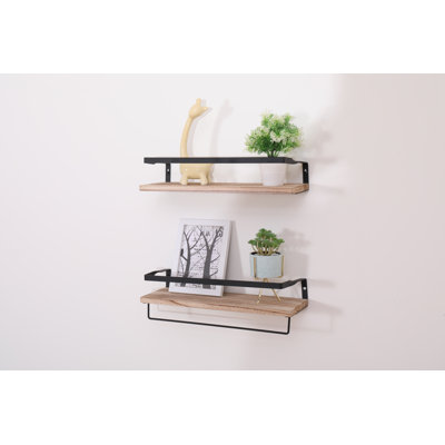 Turah 2 Piece Paulownia Bracket Shelf