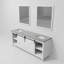 Ensemble de meuble-lavabo double l 84 po x P 22 po et miroirs 34 po Marsyas-2103306858-2103306859