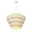 6-Light 23.62inch Oversize Fabric Shade Pendant Light Fixture