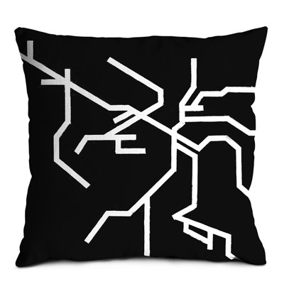Sheehan Geometric 3 By Chalie MacRae Square Pillow Cover