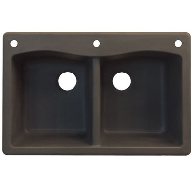 Aversa 33'' L Double Bowl Granite Kitchen Sink