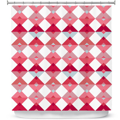 Rideau de douche simple triangles pâle