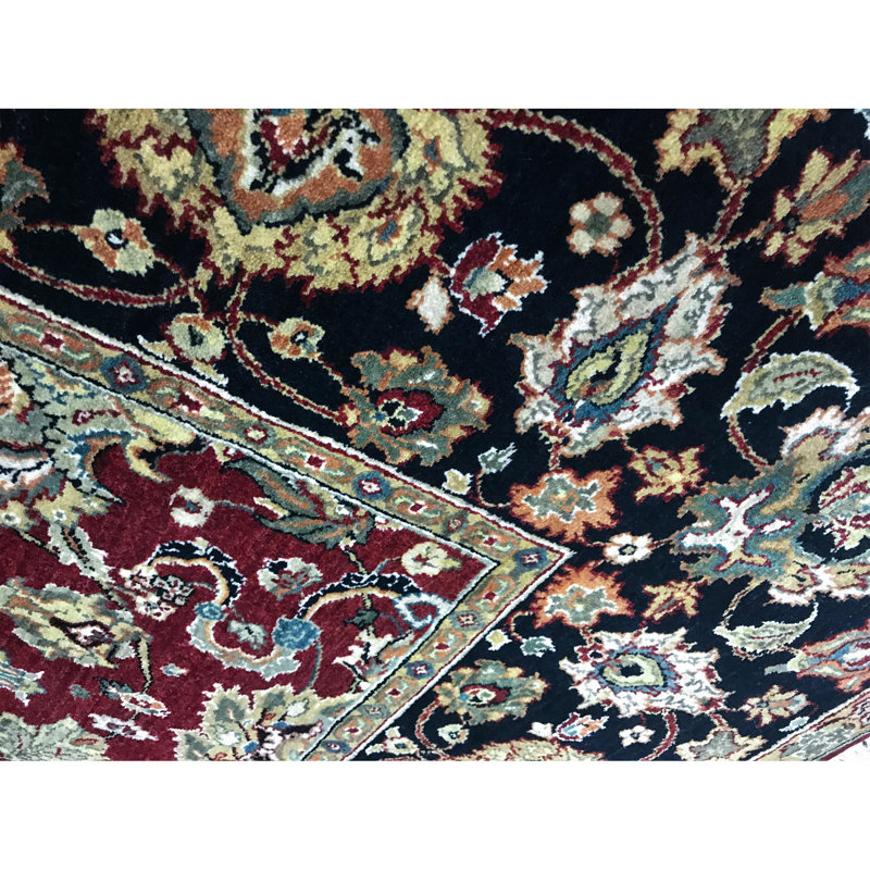 Sona Wool Oriental Area Rug in Red/Black