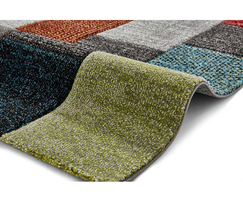 Langley area rug Machine Woven Rectangle Grey/Multi coloured, Rectangle 120 x 170cm