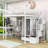  Kuster Wood Loft Bed with Drawers, Desk, Wardrobe and Storage Shelves-222895714-247652380