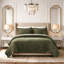 Ensemble de mini-couvre-lit 3 pièces en velours très grand, vert