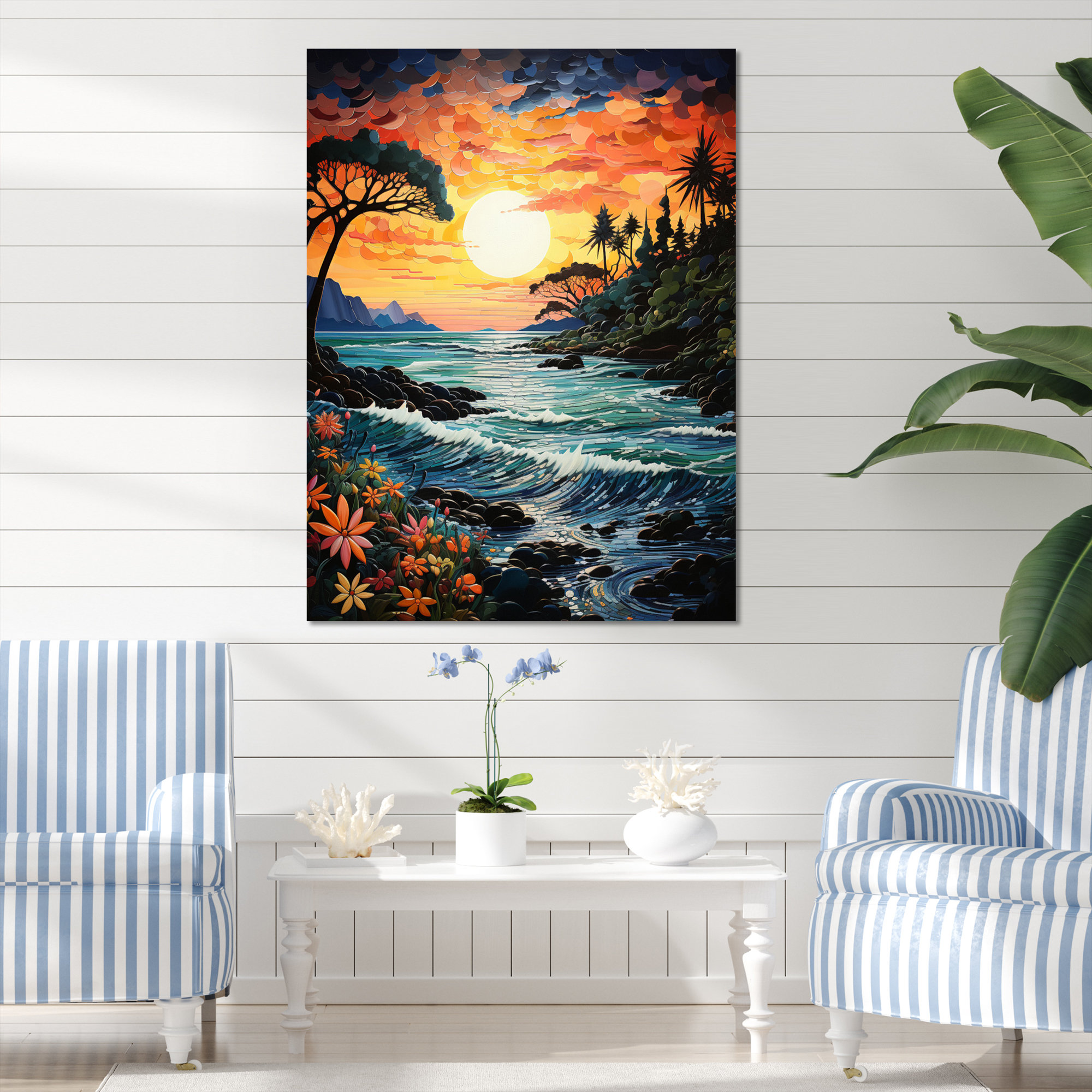 Millwood Pines Bellarae Coastaltropical Tropical Paradise Pointillism I ...
