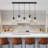 Camelot 5 - Light Matte Black Kitchen Island Pendant